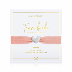 Happy Ever After Bridal Jewellery Silver Team Bride Hair 15cm Stretch Bracelet 3693