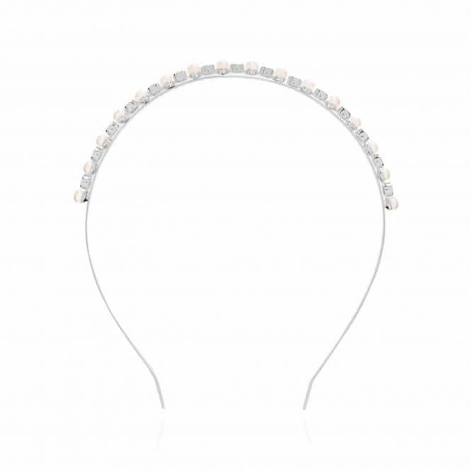 Happy Ever After Hair Accessories Silver Pearl Zirconia Hair Band 3683