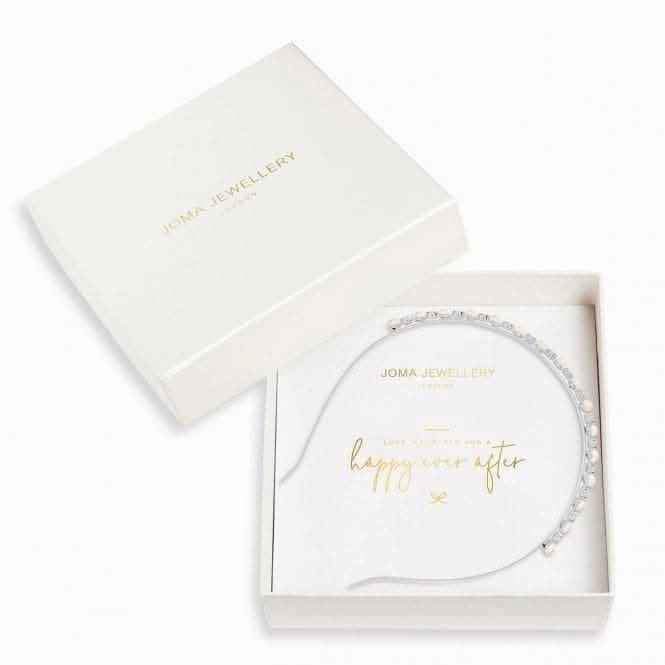 Happy Ever After Hair Accessories Silver Pearl Zirconia Hair Band 3683