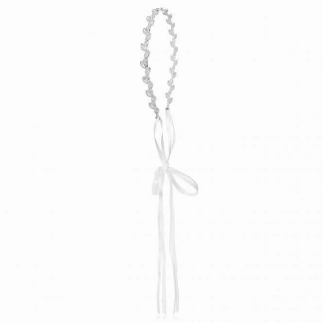 Happy Ever After Hair Accessories Silver Zirconia Leaf Hair Crown 3684