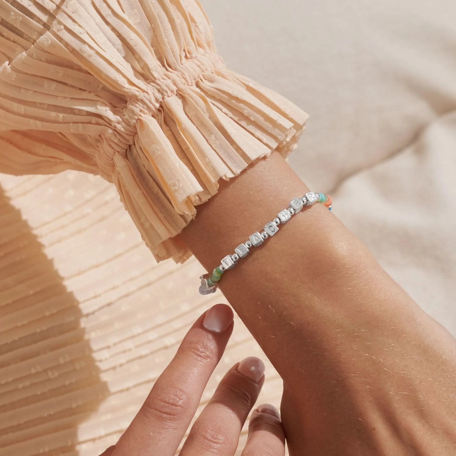 Happy Little Moments Best Teacher Silver Plated Bracelet 8258