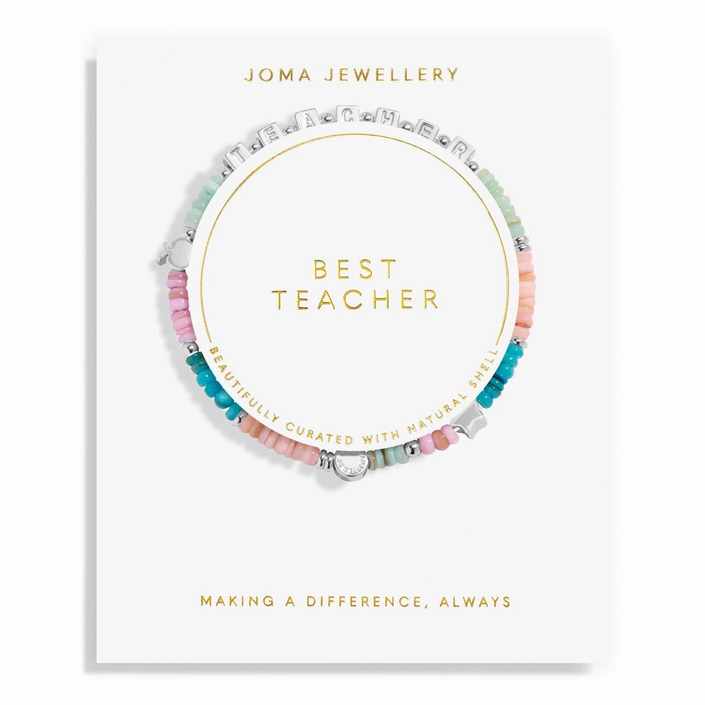 Happy Little Moments Best Teacher Silver Plated Bracelet 8258