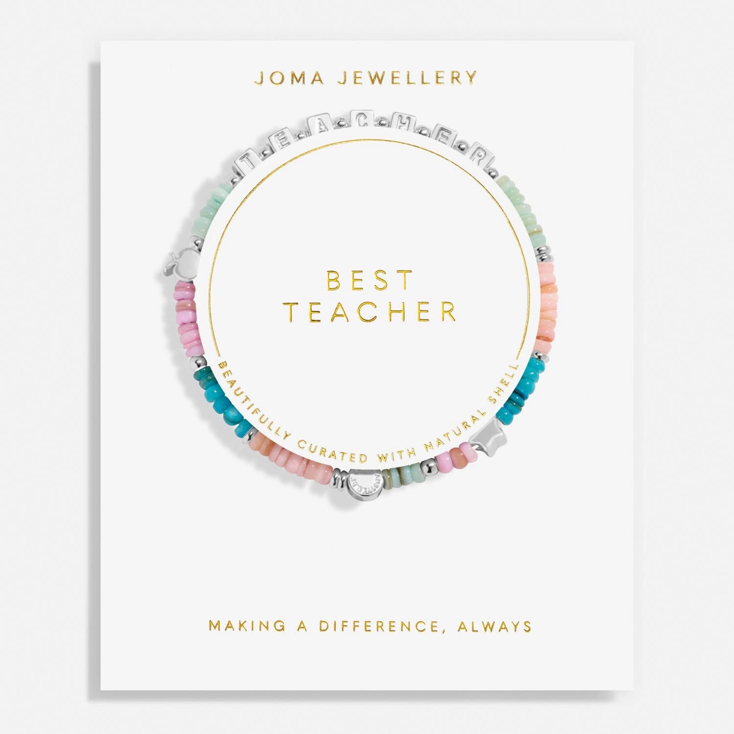 Happy Little Moments Best Teacher Silver Plated Bracelet 8258