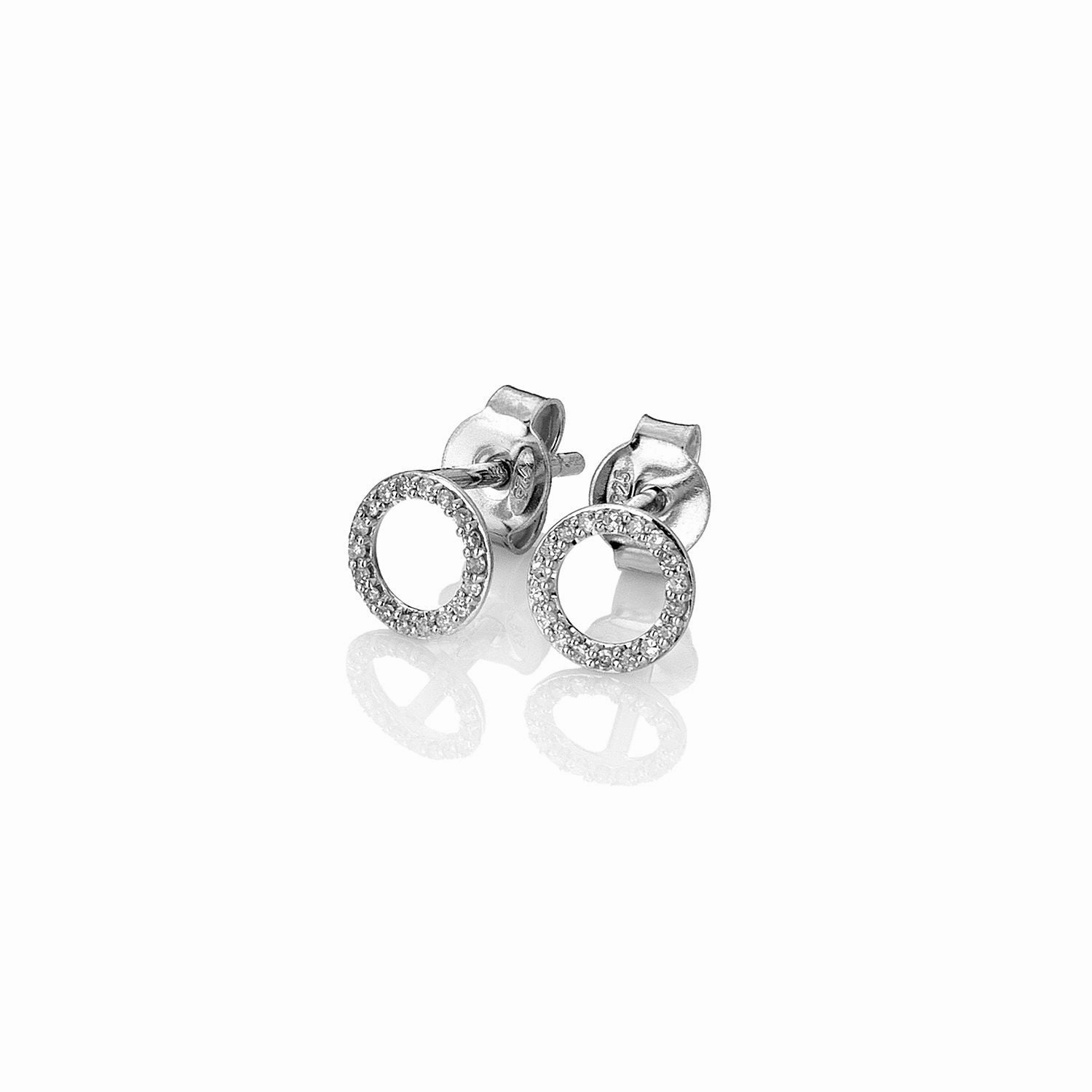 Hot Diamonds 9ct White Gold Infinity Earrings