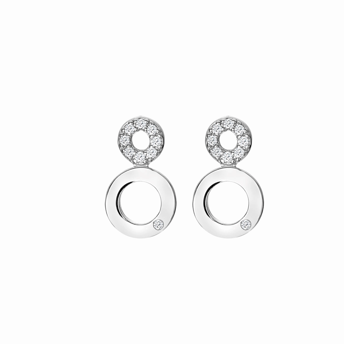 Hot Diamonds Balance Sterling Silver White Topaz Earrings