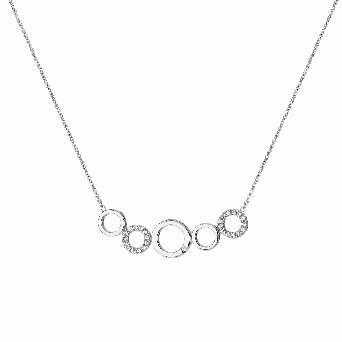 Hot Diamonds Balance Sterling Silver White Topaz Necklace