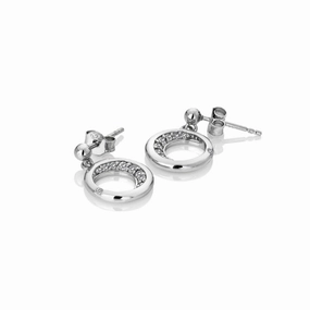 Hot Diamonds Celestial Sterling Silver White Topaz Earrings D