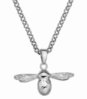 Hot Diamonds Classic Sterling Silver Diamond Paradise Bee Pendant