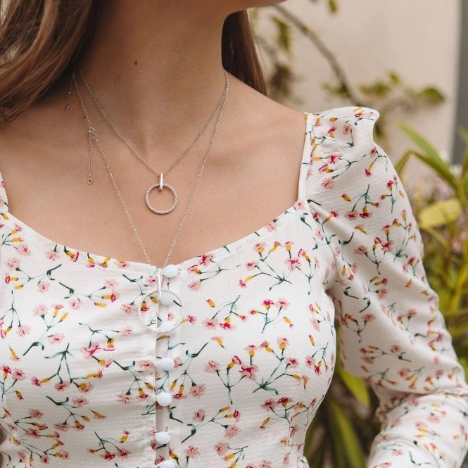 Hot Diamonds Constant Circle Sterling Silver Necklace