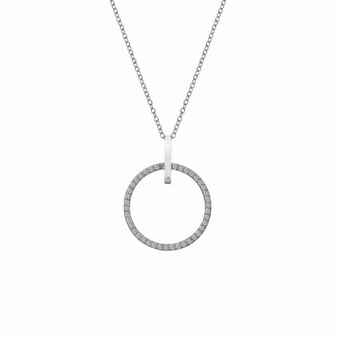 Hot Diamonds Constant Circle Sterling Silver Necklace