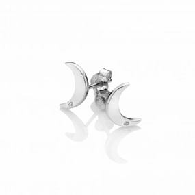 Hot Diamonds Diamond Amulet Sterling Silver Crescent Earrings
