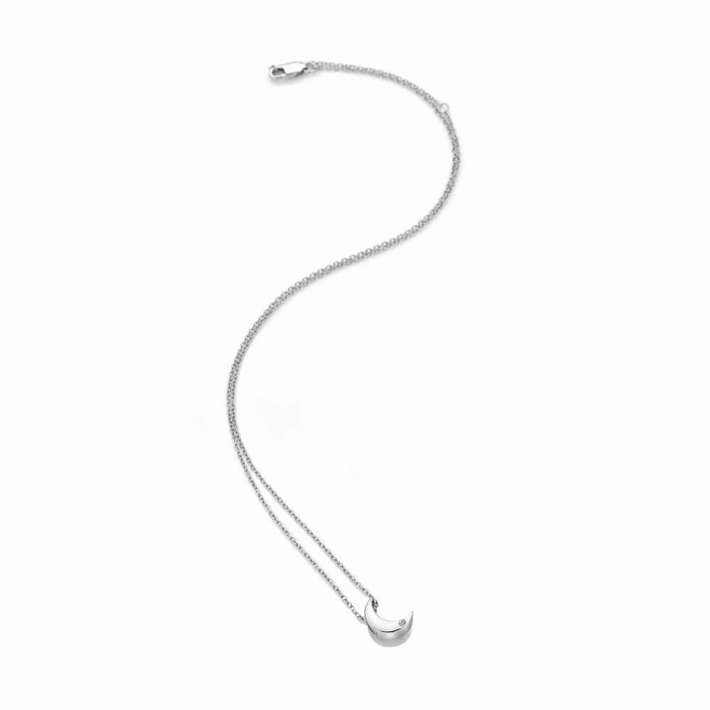 Hot Diamonds Diamond Amulet Sterling Silver Crescent Necklace