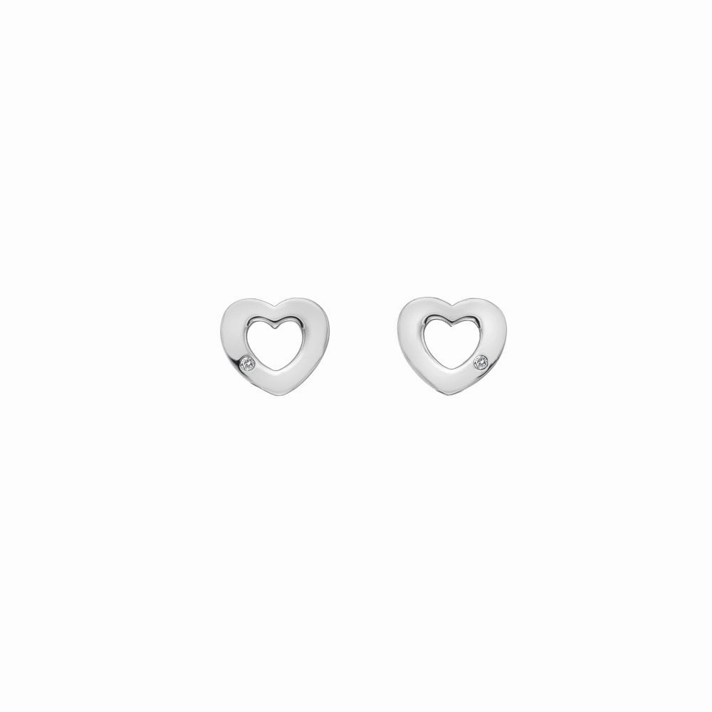 Hot Diamonds Diamond Amulet Sterling Silver Heart Earrings