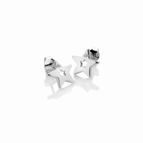 Hot Diamonds Diamond Amulet Sterling Silver Star Earrings