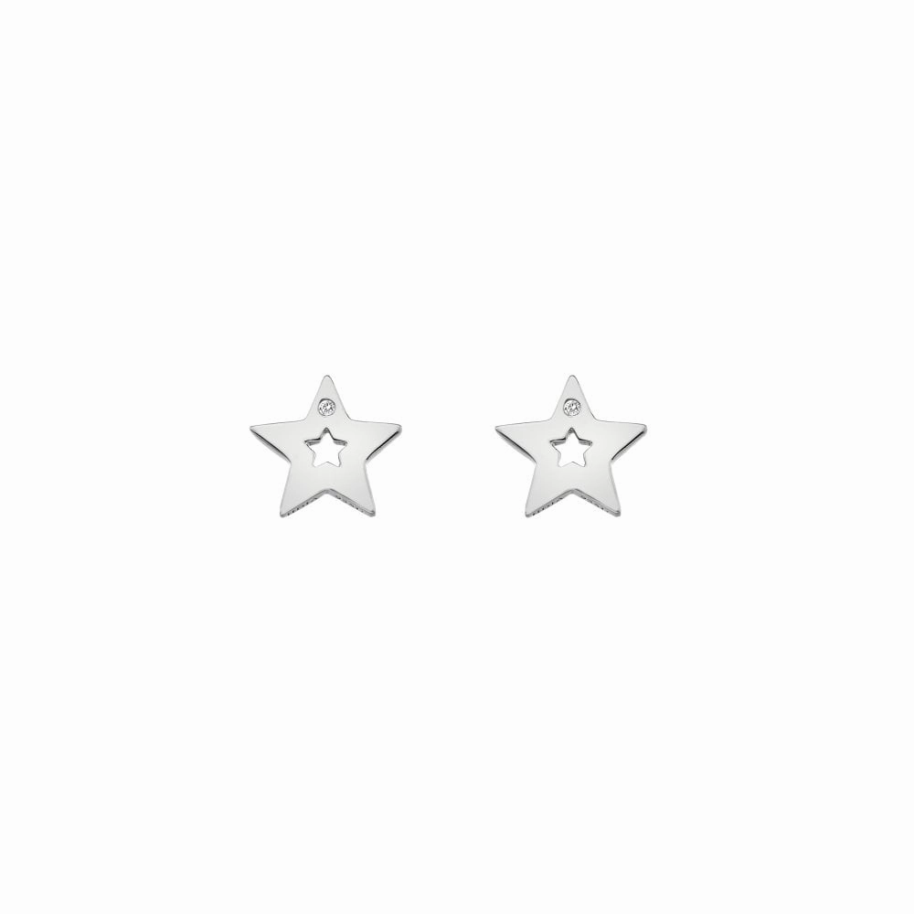 Hot Diamonds Diamond Amulet Sterling Silver Star Earrings