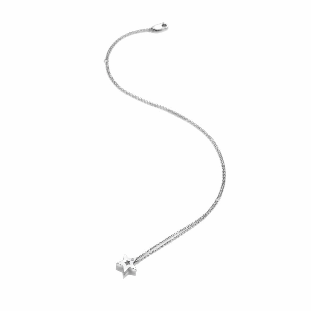 Hot Diamonds Diamond Amulet Sterling Silver Star Necklace