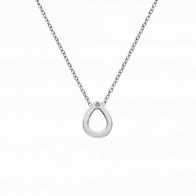 Hot Diamonds Diamond Amulet Sterling Silver Teardrop Necklace