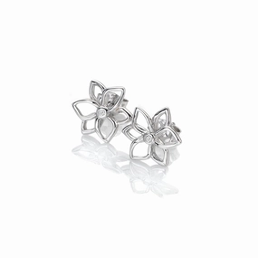 Hot Diamonds Diamond Amulets Sterling Silver Flower Earrings