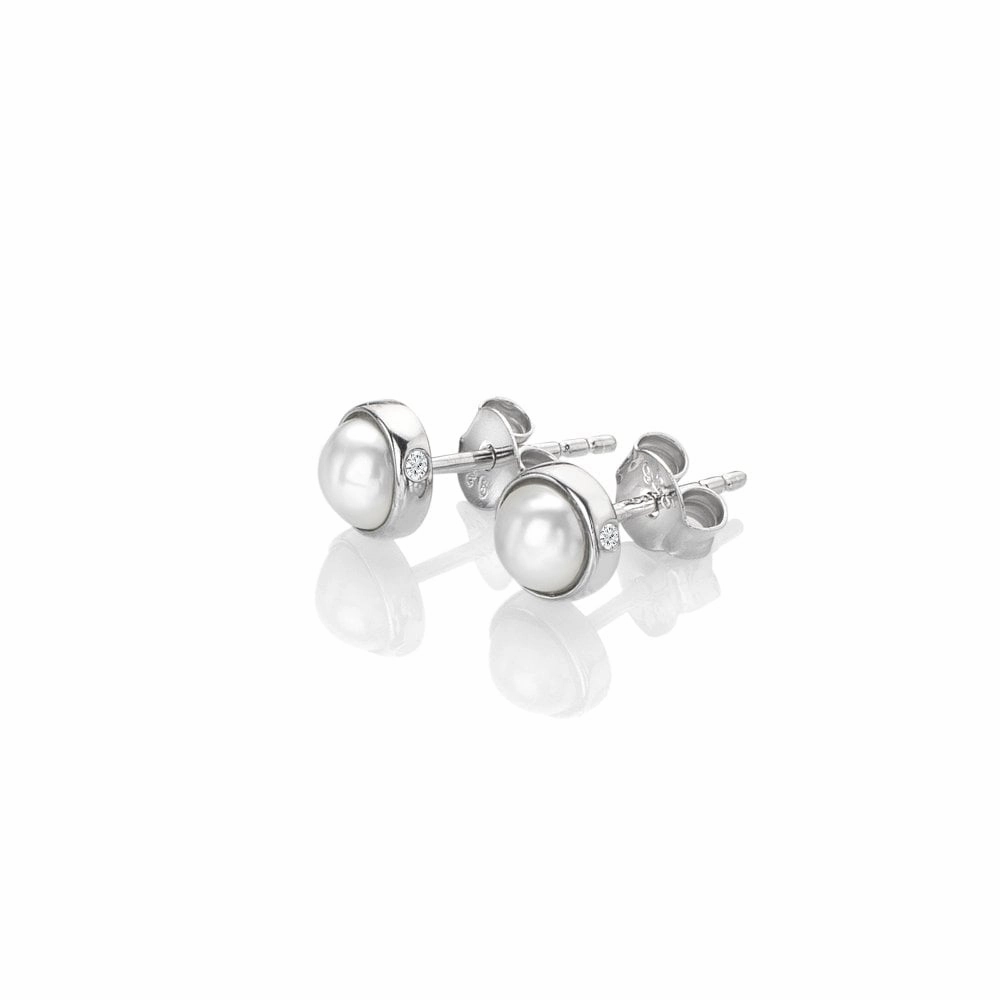 Hot Diamonds Diamond Amulets Sterling Silver Pearl Earrings