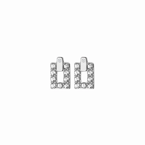 Hot Diamonds Echo Sterling Silver White Topaz Stud Earrings