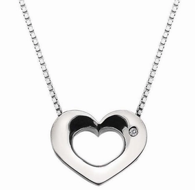 Hot Diamonds Emerge Sterling Silver Open Heart Necklace