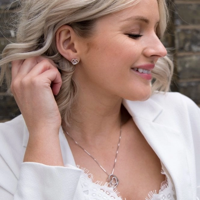 Hot Diamonds Enchanting Encased Sterling Silver Earrings