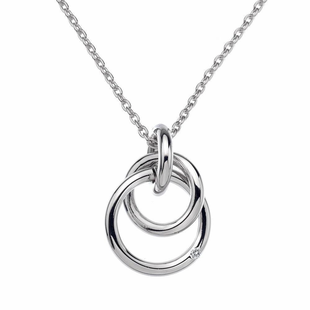 Hot Diamonds Eternity Sterling Silver Interlocking Necklace