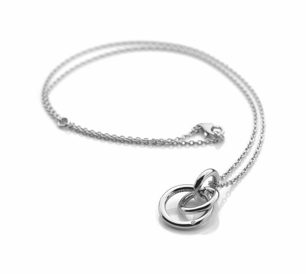 Hot Diamonds Eternity Sterling Silver Interlocking Necklace