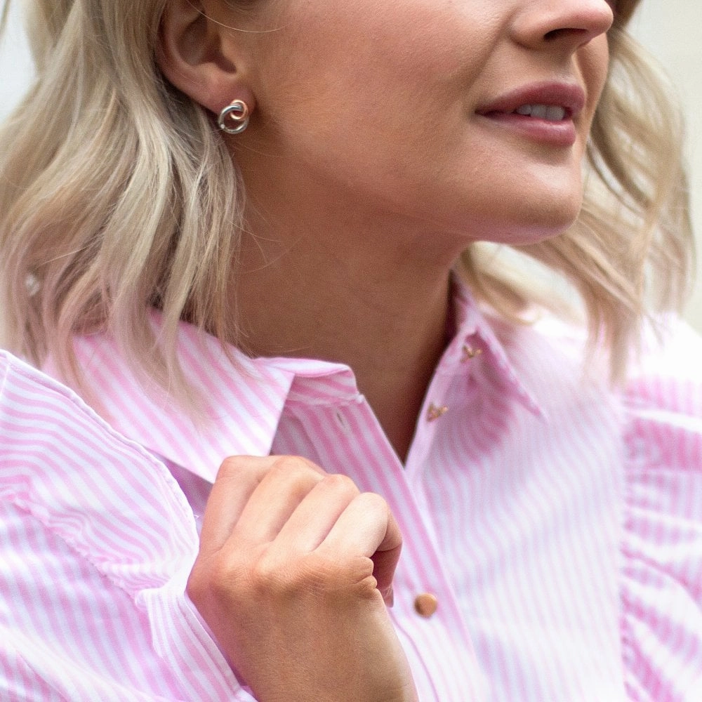 Hot Diamonds Eternity Sterling Silver Rose Gold Plated Earrings