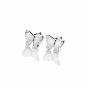 Hot Diamonds Flutter Sterling Silver Butterfly Stud Earrings