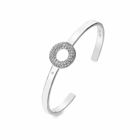 Hot Diamonds Forever Sterling Silver White Topaz Bangle