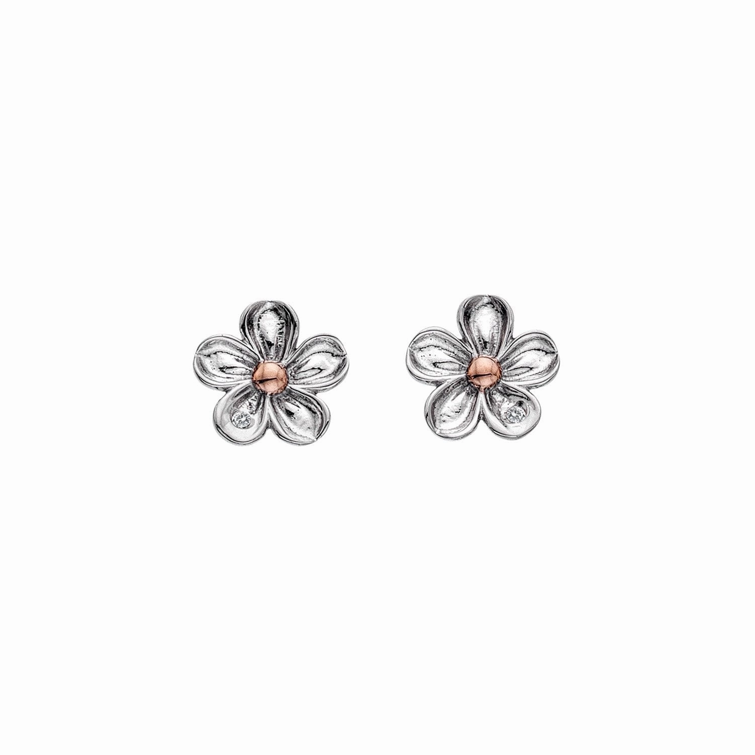 Hot Diamonds Forget Me Not Sterling Silver Flower Stud Earrings