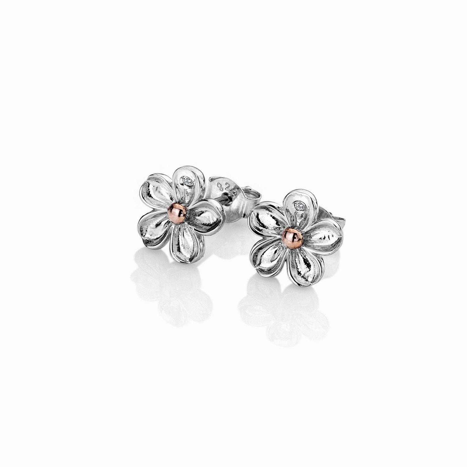 Hot Diamonds Forget Me Not Sterling Silver Flower Stud Earrings