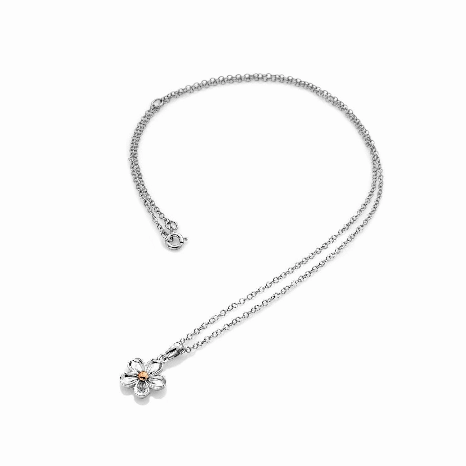 Hot Diamonds Forget Me Not Sterling Silver Necklace