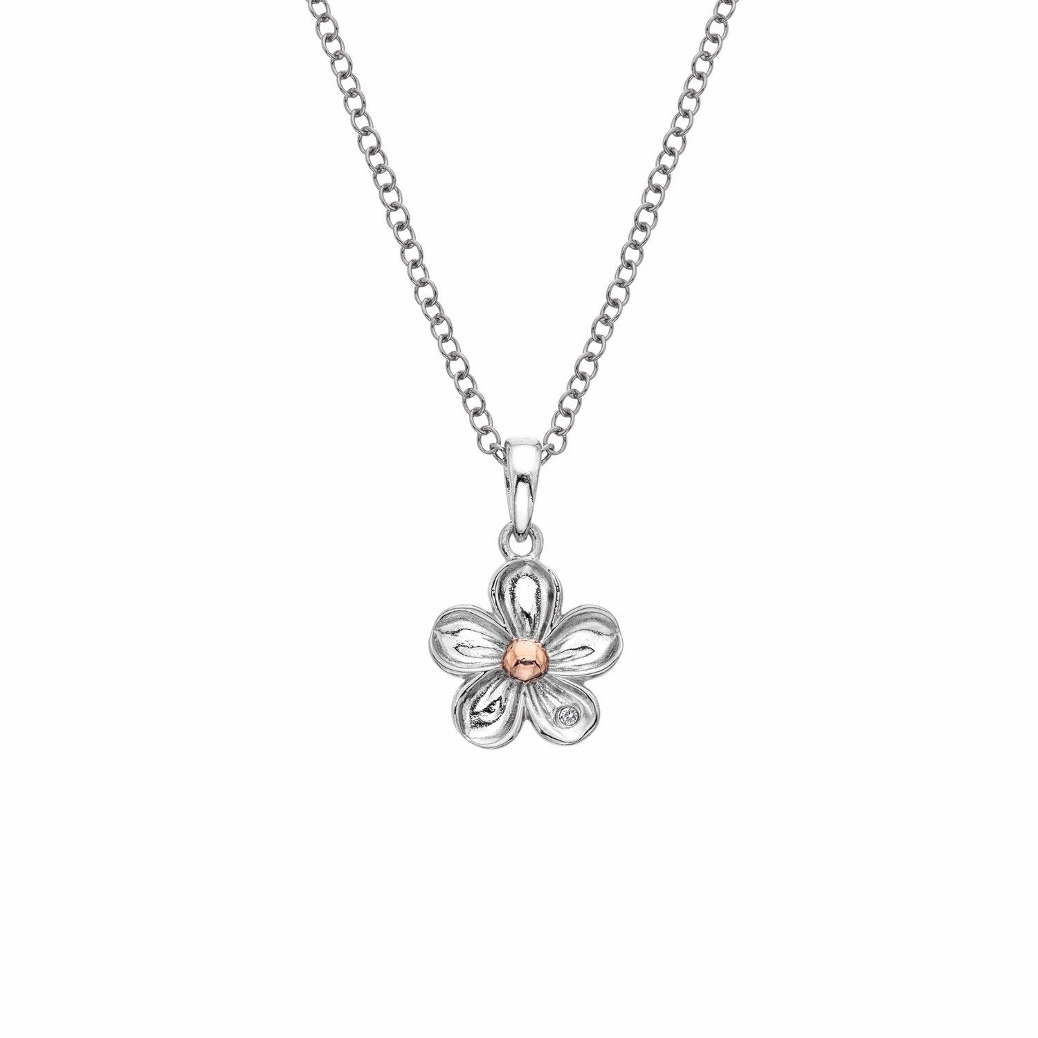Hot Diamonds Forget Me Not Sterling Silver Necklace