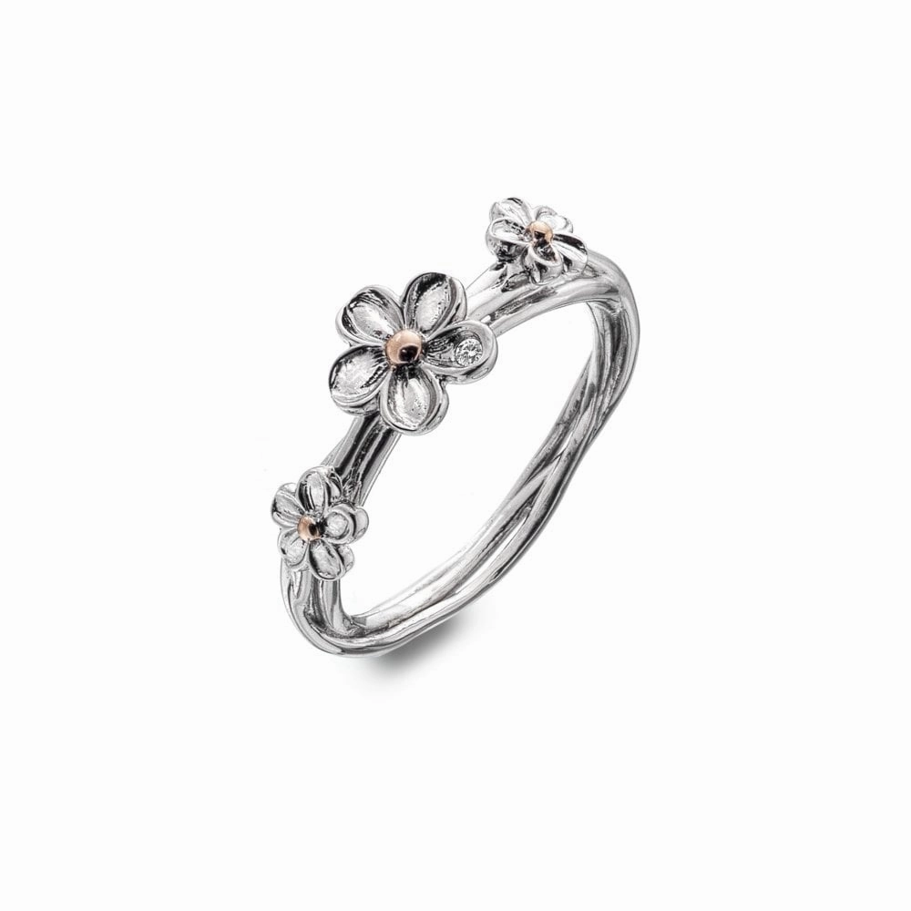 Hot Diamonds Forget Me Not Sterling Silver Ring