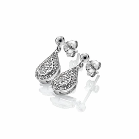 Hot Diamonds Glimmer Sterling Silver White Topaz Earrings