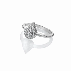 Hot Diamonds Glimmer Sterling Silver White Topaz Ring