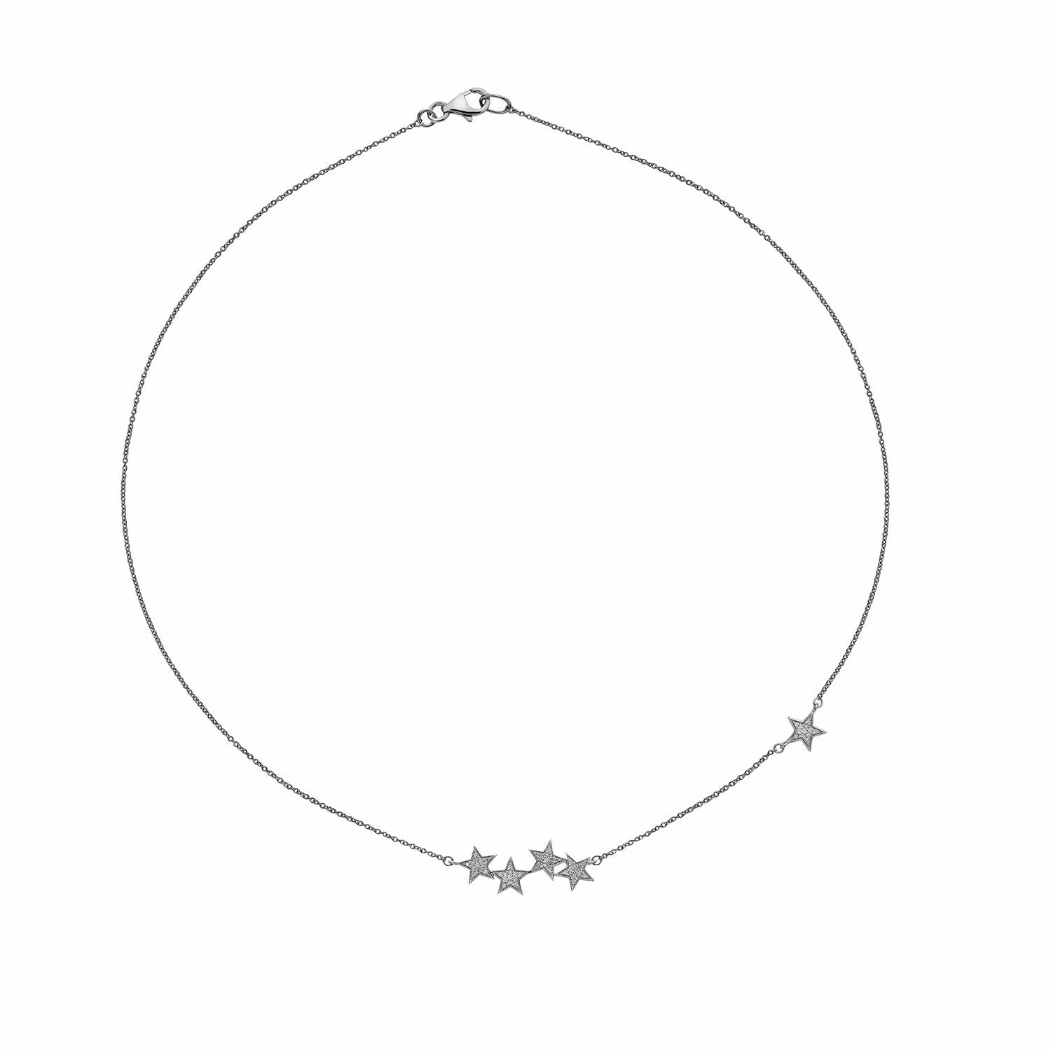 Hot Diamonds Glint 9ct White Gold Statement Necklace