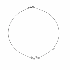 Hot Diamonds Glint 9ct White Gold Statement Necklace