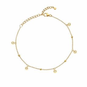 Hot Diamonds Gold Plated Sterling Silver Droplet White Topaz Bracelet