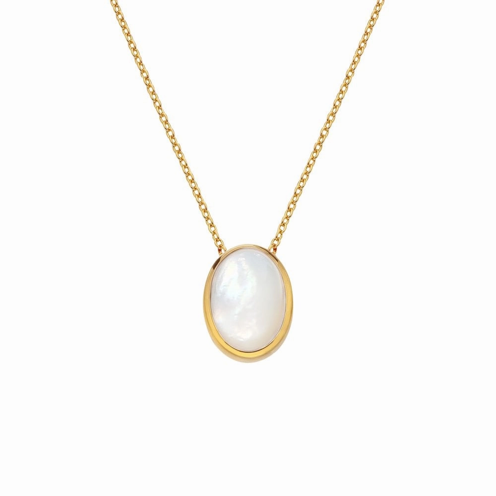 Hot Diamonds Gold Plated Sterling Silver Mother Of Pearl Necklace