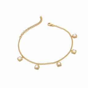 Hot Diamonds Gold Plated Sterling Silver Mother Of Pearl Square Bracelet