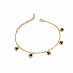 Hot Diamonds Gold Plated Sterling Silver Tigers Eye Square Bracelet