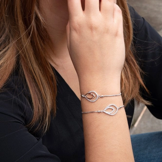 Hot Diamonds Harmony White Topaz Sterling Silver Bracelet