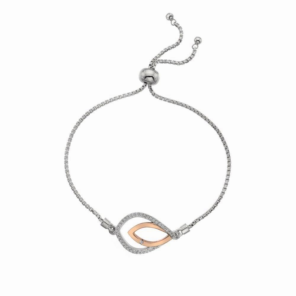 Hot Diamonds Harmony White Topaz Sterling Silver Bracelet