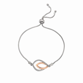 Hot Diamonds Harmony White Topaz Sterling Silver Bracelet