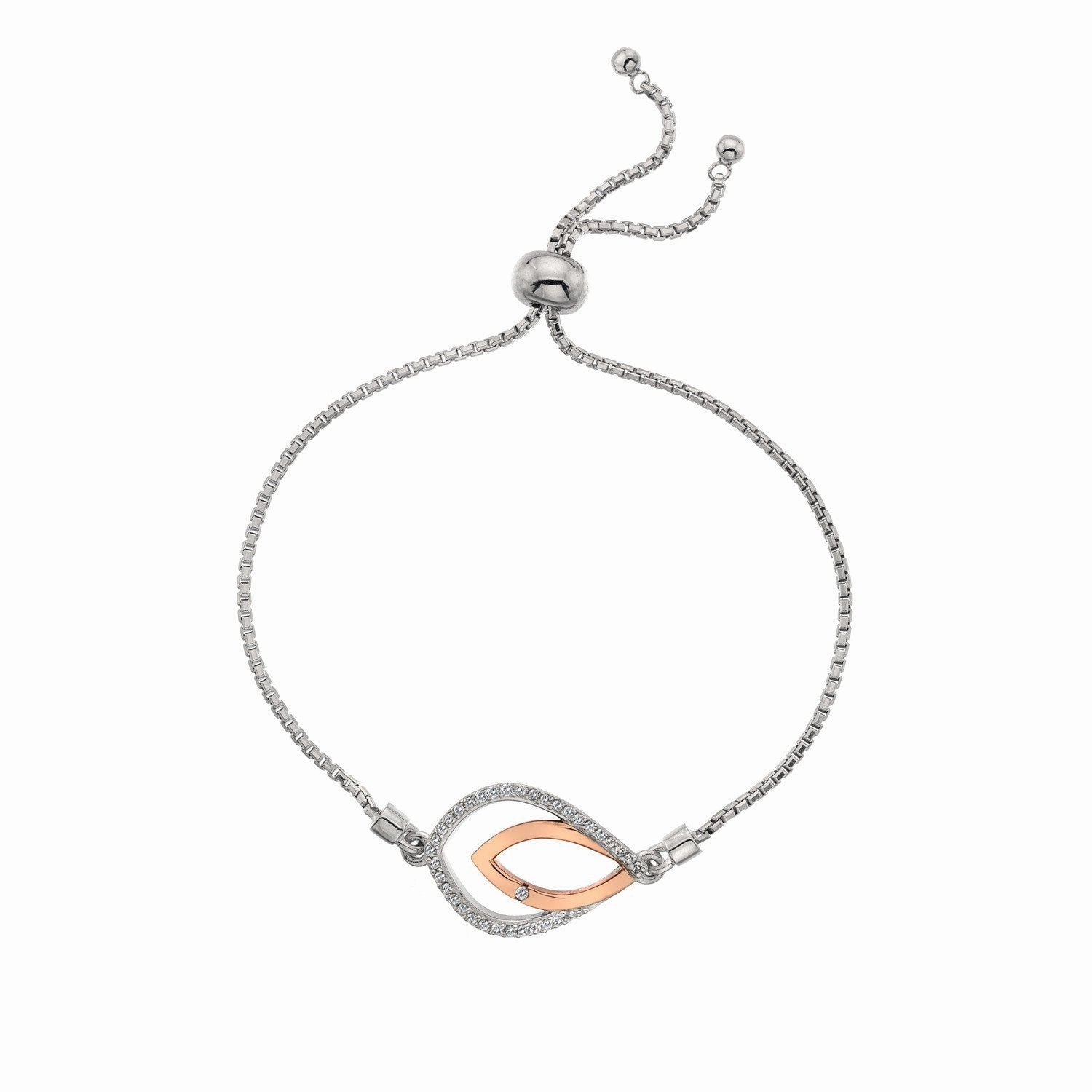 Hot Diamonds Harmony White Topaz Sterling Silver Bracelet