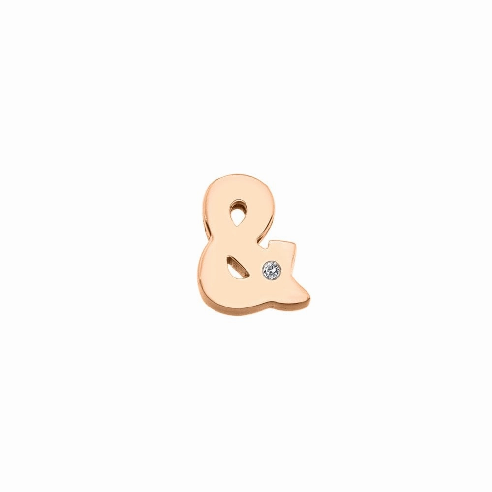 Hot Diamonds Icon Storyteller Rose Gold Plate Ampersand Pendant Charm D