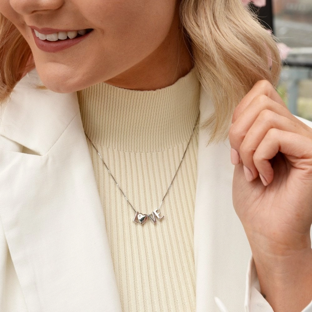 Hot Diamonds Icon Storyteller Sterling Silver Letter E Pendant Charm D